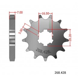 Piñon Derbi TT8 / C6 / CR6...