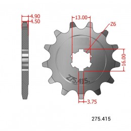 Piñon Derbi Eje Pequeño 13/16