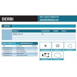 Juntas Derbi 74 TT