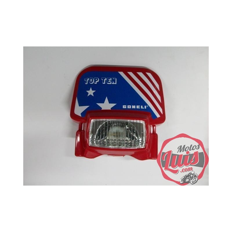 Careta Faro Trial Roja