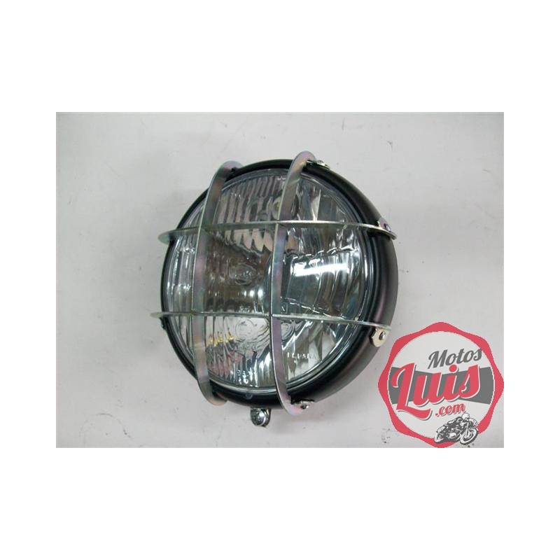 Optica + Bisel Diam. 148 mm. Con Rejilla. H6 y H7. NEGRO