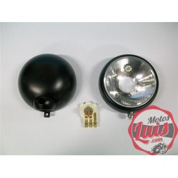 Faro Completo 110 mm. Sin Rejilla. NEGRO