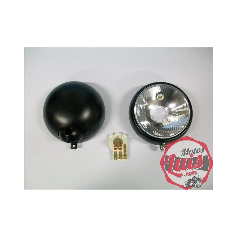 Faro Completo 110 mm. Sin Rejilla. NEGRO