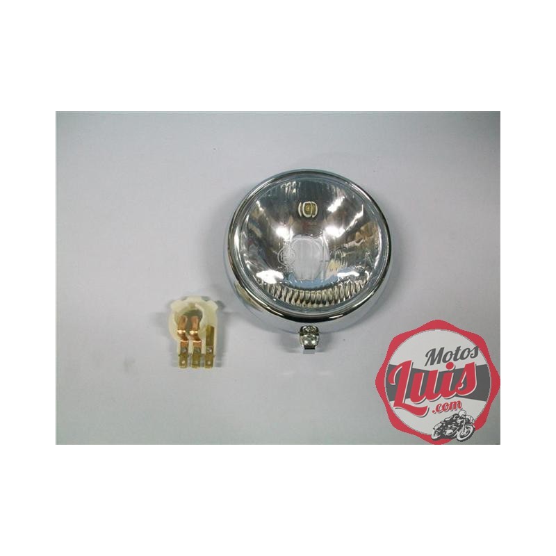 Optica + Bisel Diam. 110 mm. Sin Rejilla. Trial y Cross. CROMADO