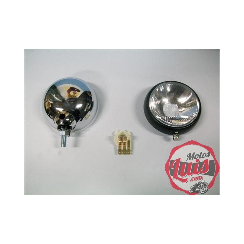 Faro Completo 110 mm. Sin Rejilla. Coco CROMADO