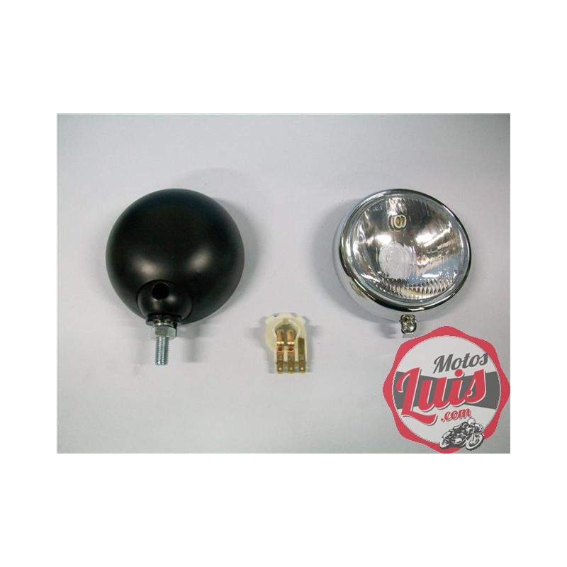 Faro Completo 110 mm. Sin Rejilla. Bisel CROMADO