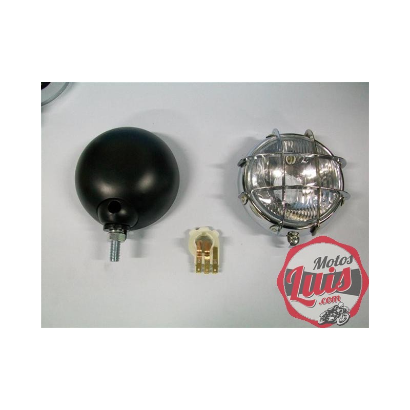 Faro Completo 110 mm. Con Rejilla. Bisel CROMADO