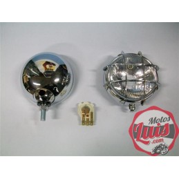 Faro Completo 110 mm. Con Rejilla. CROMADO