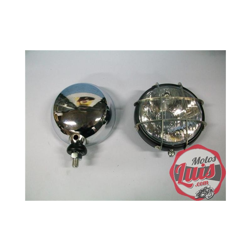 Faro Completo 148 mm. Con Rejilla. Coco CROMADO