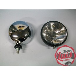 Faro Completo 148 mm. Sin Rejilla. Coco CROMADO