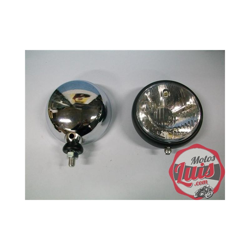 Faro Completo 148 mm. Sin Rejilla. Coco CROMADO