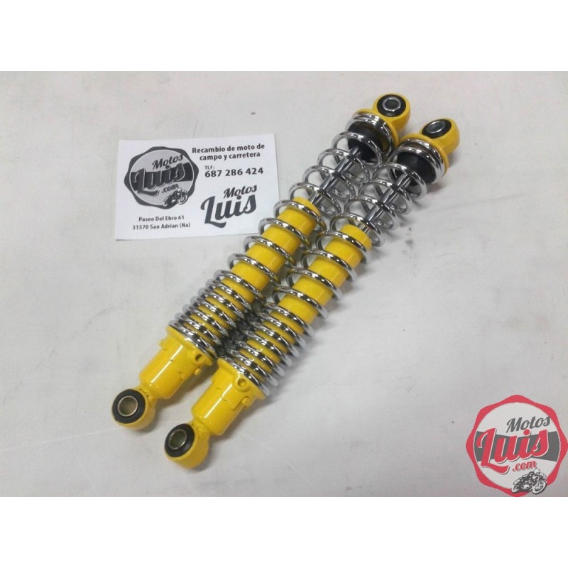 Amortiguadores 340 mm. Amarillo - Muelle Cromo