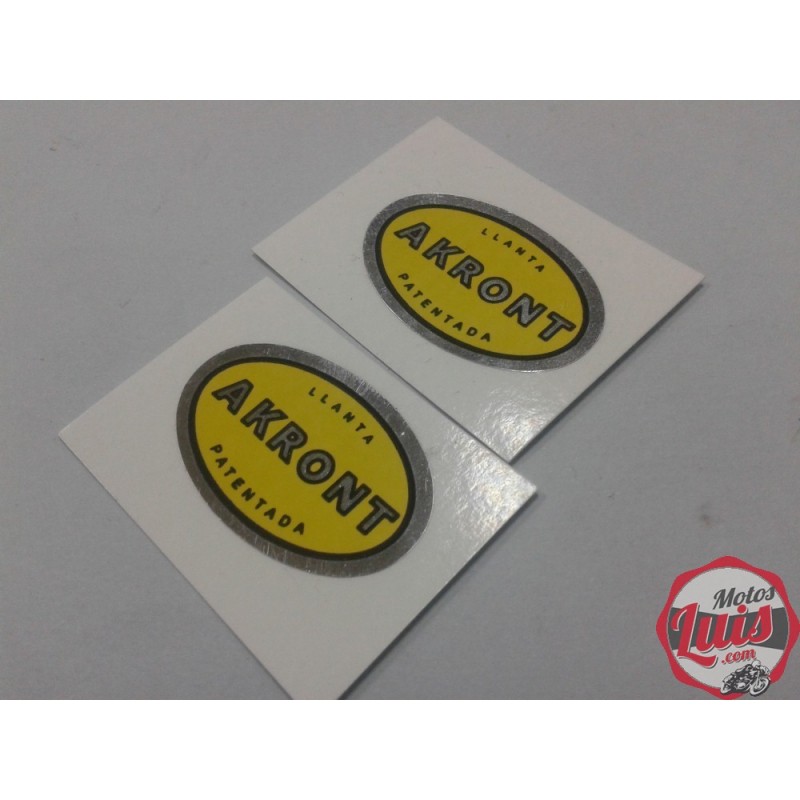 Pareja Adhesivos Akront Sello Amarillo