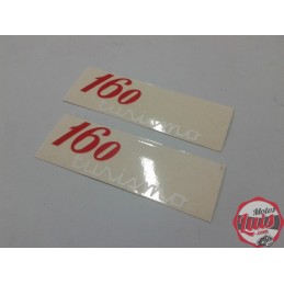 Adhesivo OSSA 160 Turismo Rojo-Blanco PAREJA