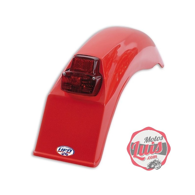 Guadabarros Trasero Con Luz Medio Blanco