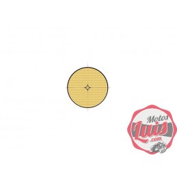 Captadioptrico Reflex Ambar Redondo con Adhesivo