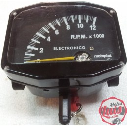 Cuenta RPM Motoplat 0-12.000 Negro