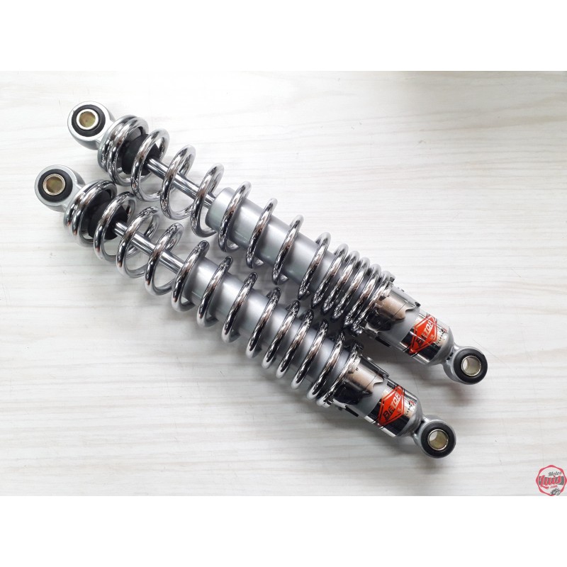 Amortiguadores Campo 340 mm. Gris-Cromo