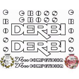 Juego Adhesivos Derbi Cross 74