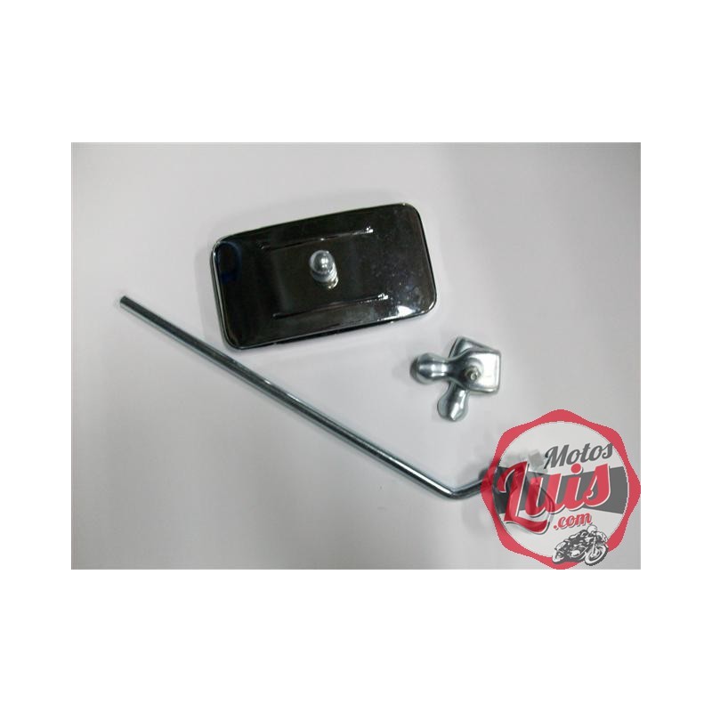 Espejo Retrovisor Varilla Rectangular Con Brida Tipo Guzzi