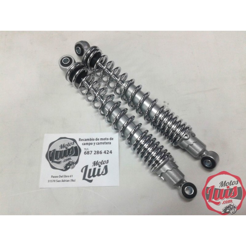 Amortiguadores 340 mm. Amarillo - Muelle Cromo