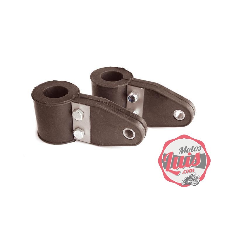 Soportes Faro Bultaco Metal-Goma 22 mm