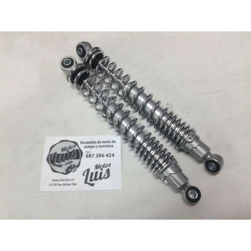 Amortiguadores 340 mm. Amarillo - Muelle Cromo