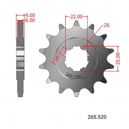 Piñon Bultaco EJE PEQUEÑO...